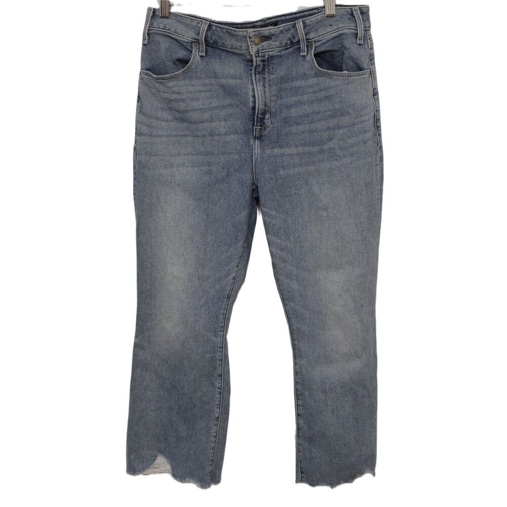 Womens Abercrombie & Fitch Simone High Rise Ankle Flare Blue Jeans Size 31 12 S